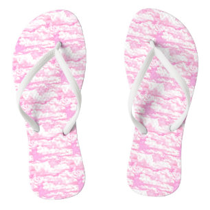 Babypink-Happy-Wolken-Hintergrund Flip Flops