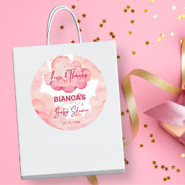 Babypink Whimsikwolke Babydusche Gefallen Runder Aufkleber