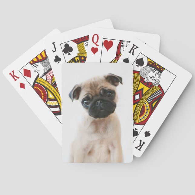 Babyportrait Mops Spielkarten (Rückseite)