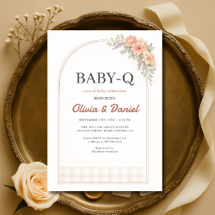BabyQ BBQ Gingham Babyparty Einladung