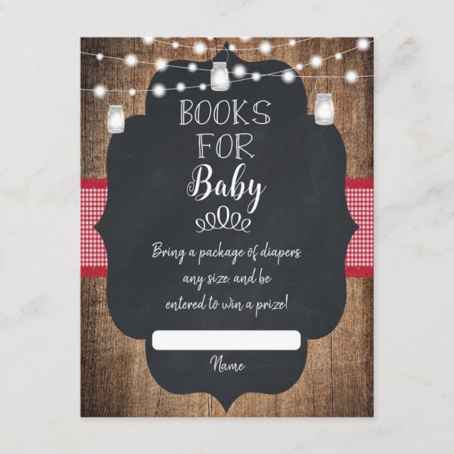 BabyQ GRILLEN Baby Shower Book Request Begleitkarte (Vorderseite)