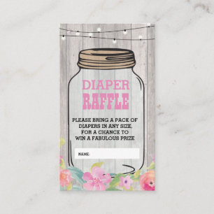 BaByQ GRILLEN Babydusche Jar Pink Diaper Raffle Begleitkarte