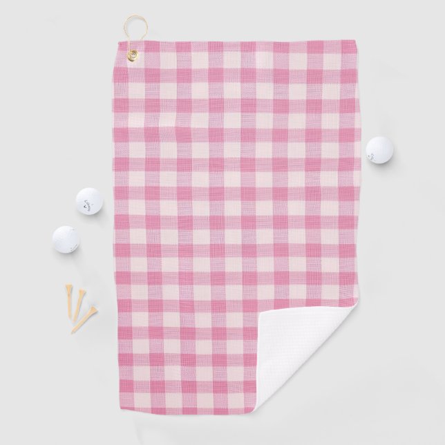 Babyrosa Gingham Golfhandtuch (Insitu)