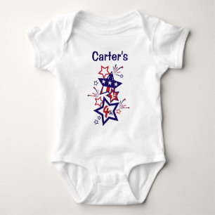 Babys 1. 4. Juli Bodysuit Mein 1. 4. Shirt