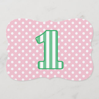 Baby's 1. Geburtstag Individuelle Name Streifen un Einladung