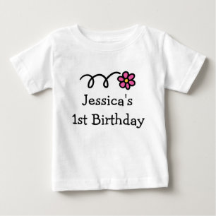 Babys 1. Geburtstag Shirt   Personalisierter Mädch