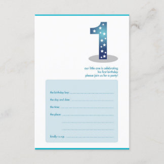 Babys 1. Geburtstagsdesign Einladung