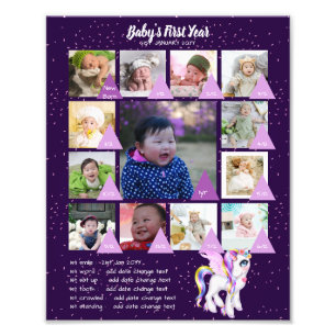 BABYS 1. JAHR FOTO COLLAGE 8x12 $5 oder weniger!
