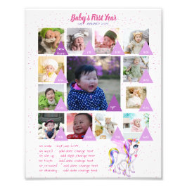 BABYS 1. JAHR FOTO COLLAGE 8x12 $5 oder weniger!