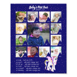 BABYS 1. JAHR FOTO COLLAGE 8x12 $5 oder weniger!