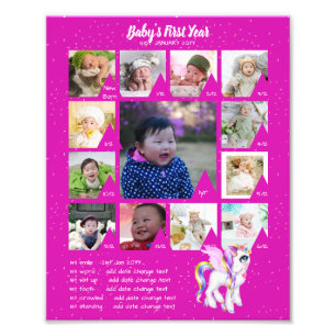 BABYS 1. LEBENSJAHR FOTOCOLLAGE 20x30 cm 5€ oder w Fotodruck