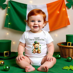 Baby's 1. St. Patrick's Day, Glückspilz Baby Strampler