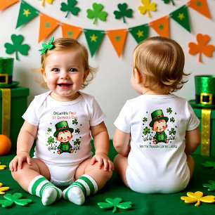 Baby's 1. St. Patrick's Day, Kobold im Zug Baby Strampler