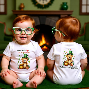 Baby's 1. St. Patrick's Day, Lucky Cub Club Baby Strampler