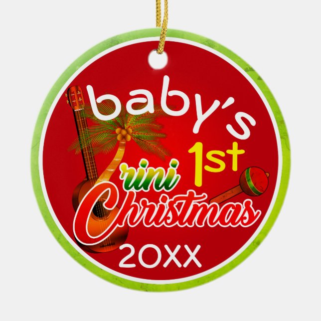 Baby's 1. Trini Christmas Keramik Ornament (Vorne)