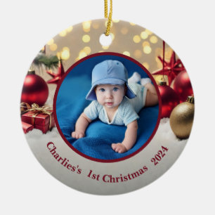 Baby's 1. Weihnachten: Ein Geschätztes Andenken  Keramik Ornament