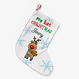 Baby's 1. Weihnachten mit süßem Rentier Kleiner Weihnachtsstrumpf
