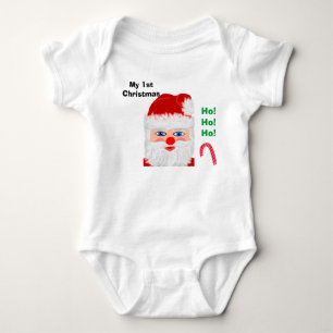 Baby's 1. Weihnachten Santa Claus Baby Strampler