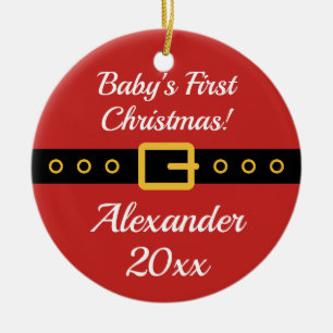 Baby's 1. Weihnachten Santa Claus Baumschmuck Keramik Ornament