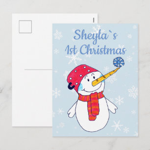 Baby's 1. Weihnachten Süßer Schneemann Schneeflock
