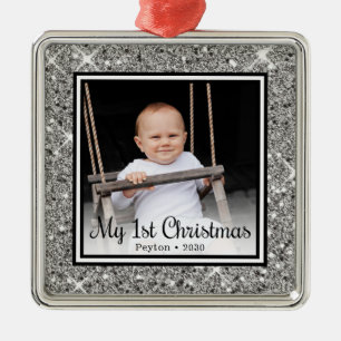 Baby's 1. Weihnachtsfoto Ornament Aus Metall