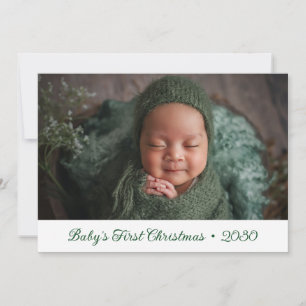 Baby's 1. Weihnachtsfoto Weihnachtskarte Feiertagskarte