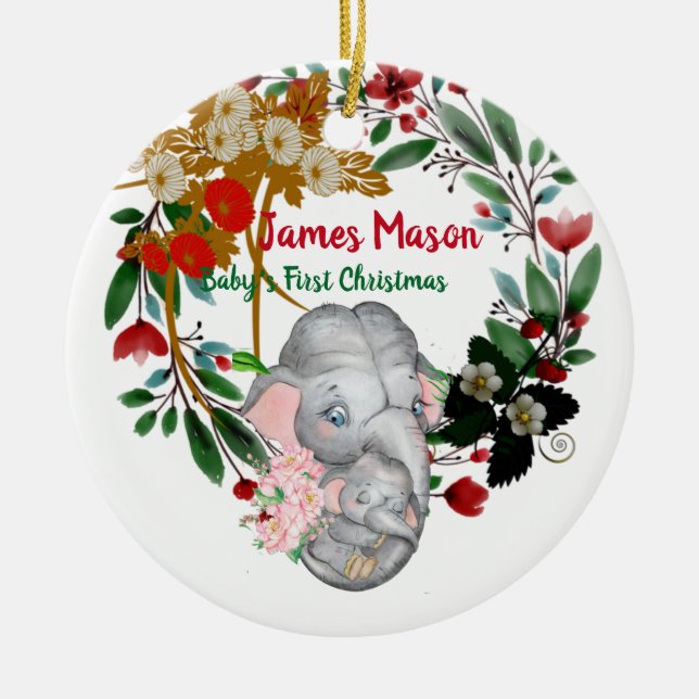 Babys 1. Weihnachtsgebirge Keramik Ornament (Vorne)