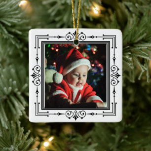 Babys 1. Weihnachtsrahmen, Merry Christma Keramikornament