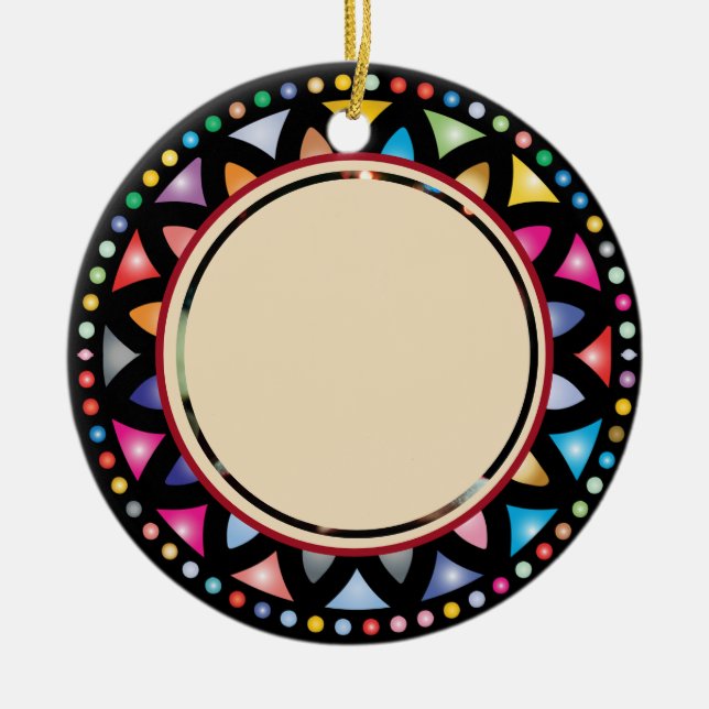 Baby's 1. Weihnachtsschauspiel Foto verklebt Keramik Ornament (Vorne)