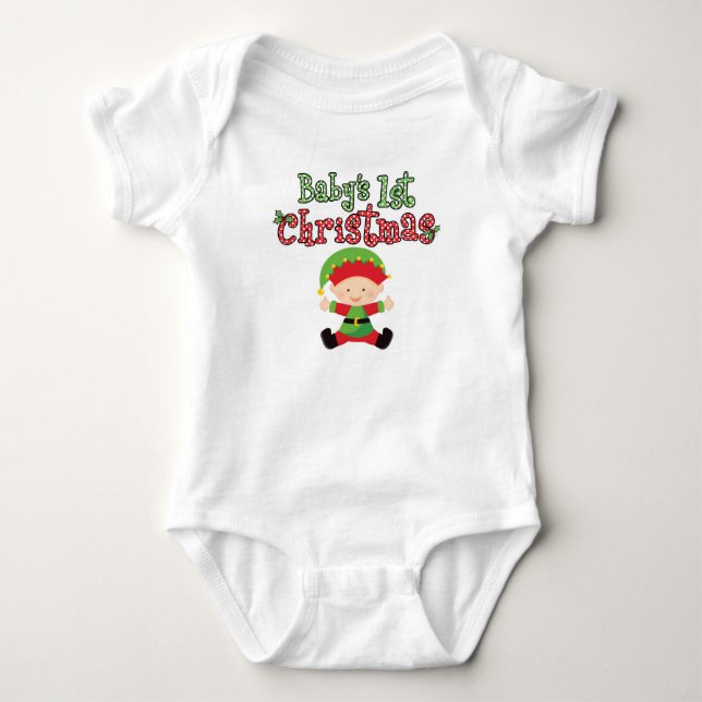 Baby's 1st Christmas Baby Elf Strampler (Vorderseite)