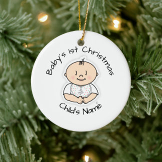 Baby's 1st Christmas Boy Ornament - Anpassbar