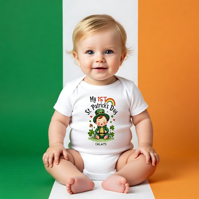 Baby's 1st St. Patrick's Day, Tiny Treasure Baby Strampler (Baby's 1st St. Patrick's Day, Tiny Treasure Baby Bodysuit)