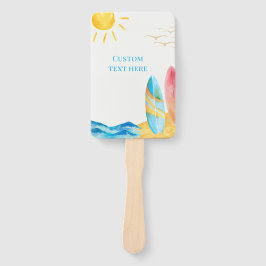 Babys an Bord - Strand und Surfbrett Fächer