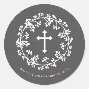 Babys-Atem-Weihnachtskleber Runder Aufkleber