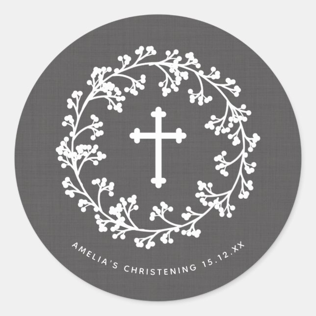 Babys-Atem-Weihnachtskleber Runder Aufkleber (Vorderseite)