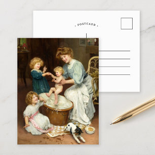 Baby's Bath Time   Arthur John Elsley Postkarte