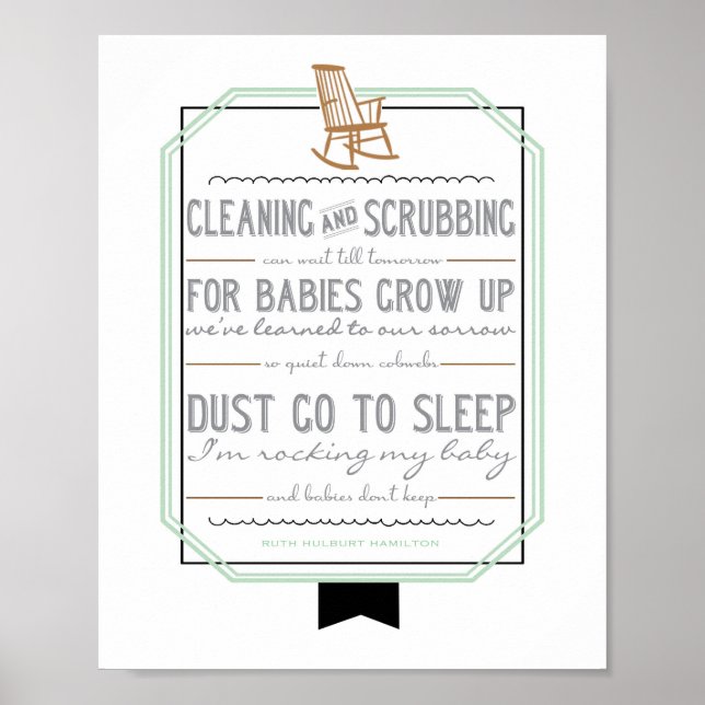 Babys Behielt Kinderzimmer Wall Art nicht Poster (Vorne)