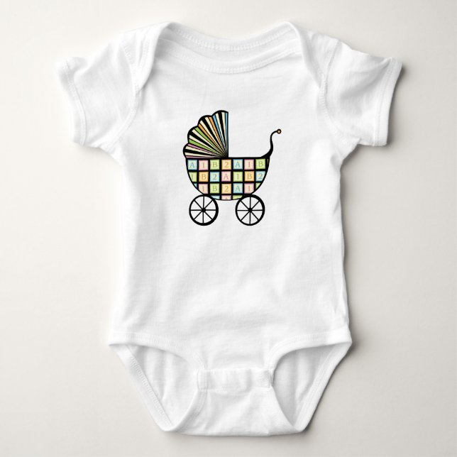 Baby's Blocks Stroller Baby Bodysuit Strampler (Vorderseite)