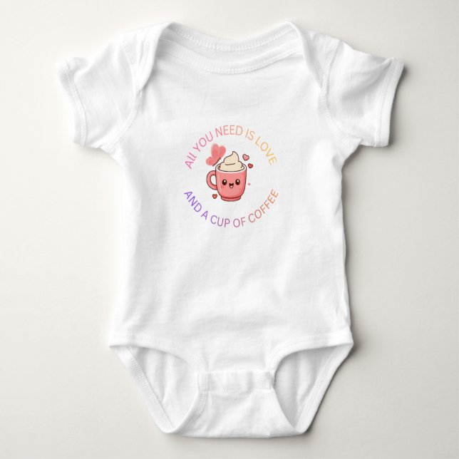 Babys Body-Anzug mit süßem Titel Baby Strampler (Vorderseite)