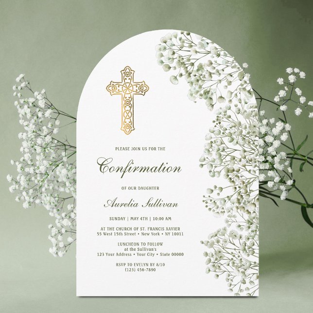 Baby's Breath Bogen Bestätigung Einladung (Von Creator hochgeladen)