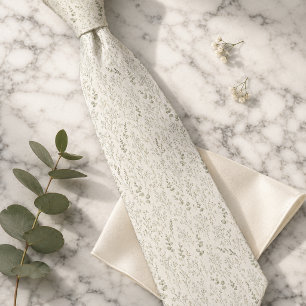 Baby's Breath & Eucalyptus Blumenmuster Krawatte