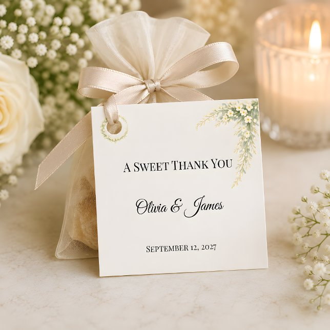 Baby's Breath Gold Geschenkanhänger (Part of the luxury baby's breath wedding theme, favor tag)