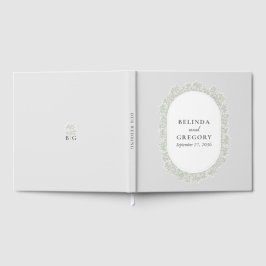 Baby's Breath Monogram Gypsophila Floral Wedding Gästebuch