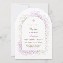 Baby's Breath white lilac baby girl Baptism