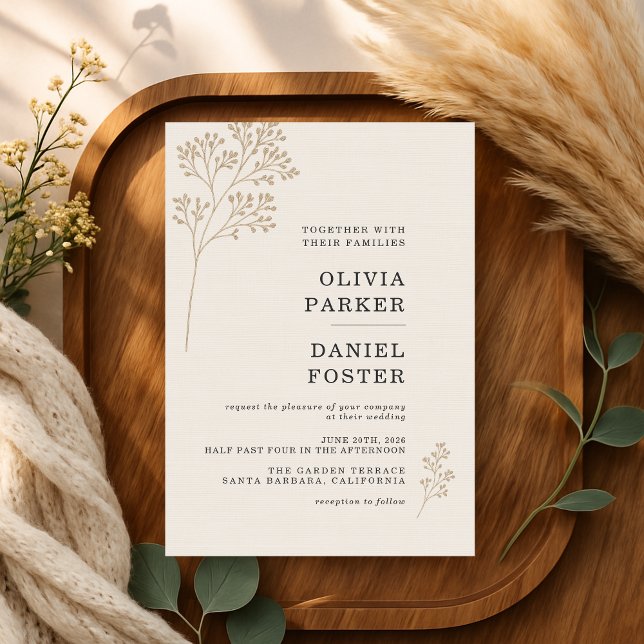 Baby's Breathe Wedding Einladung (Von Creator hochgeladen)