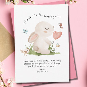 Babys Bunny Rabbit Birthday Danke