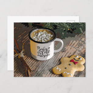 Baby's Cold Out Side Weihnachten Postkarte