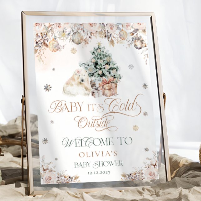 Baby's Cold Outdoor Bear Baby Dusche Willkommen Poster (Von Creator hochgeladen)