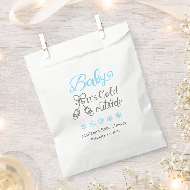 Baby's Cold Outdoor Boy Baby Dusche Geschenktütchen (Ausgeschnitten)