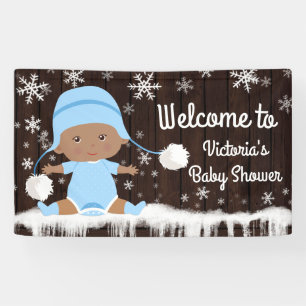 Baby's Cold Outdoor Boy Baby Shower Banner